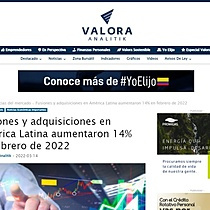 Fusiones y adquisiciones en Amrica Latina aumentaron 14% en febrero de 2022